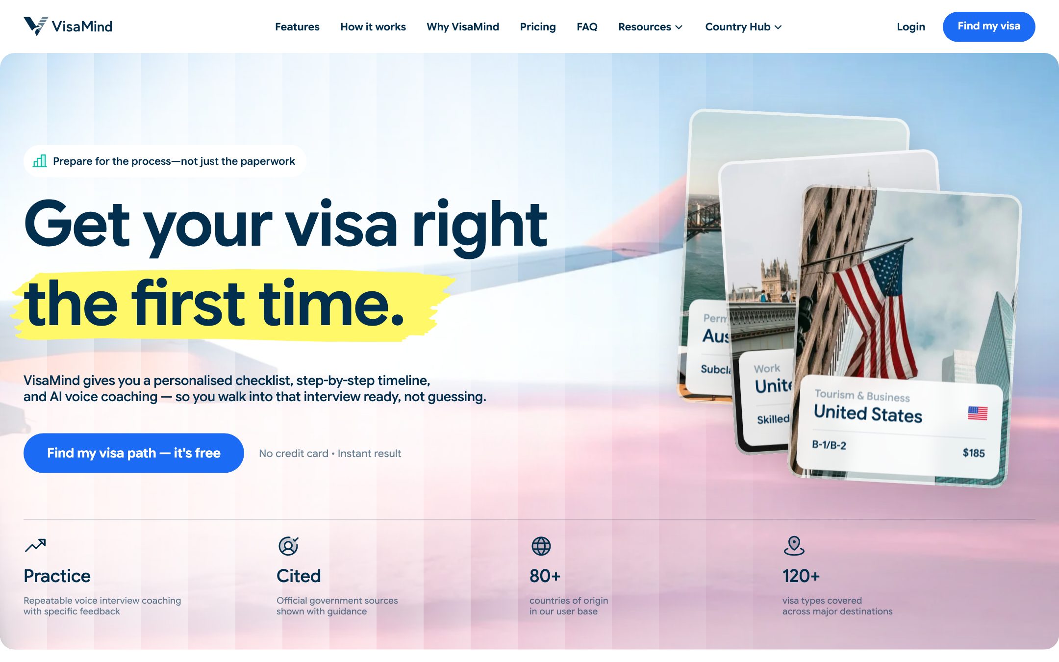 VisaMind website